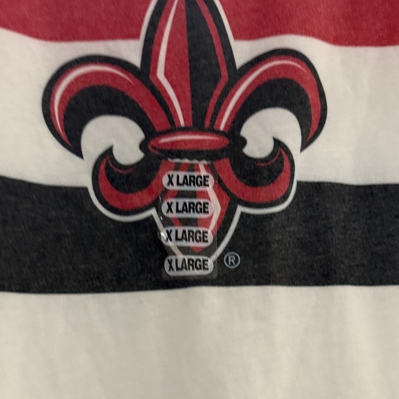 Under Armour White Tee with University of Louisiana Fleur-de-Lis - Picture 3 of 4